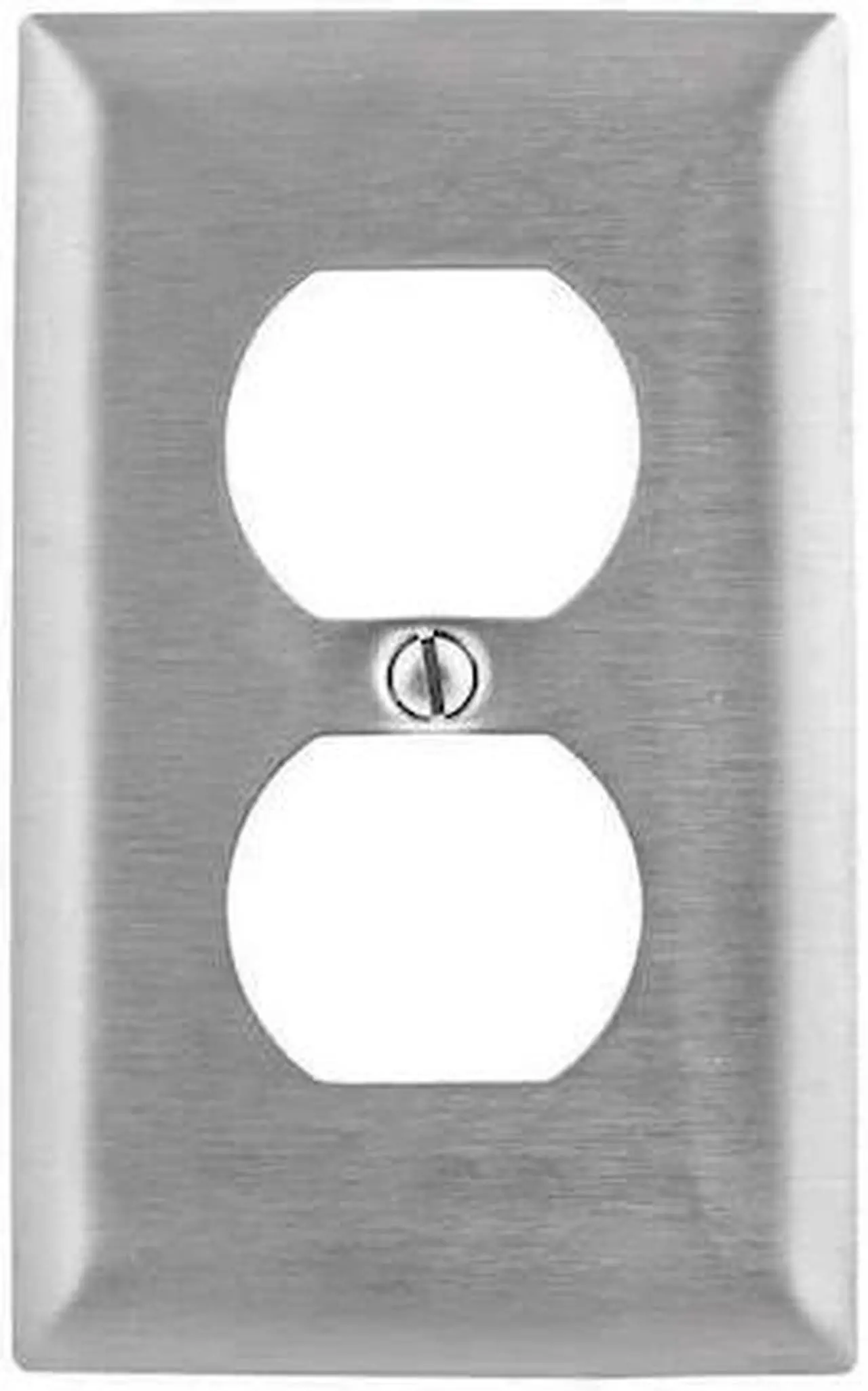 Alt view image 2 of 2 - Hubbell Wiring Device-kellems Duplex Receptacle Wall Plate, Jumbo, SS Jumbo SSJ8