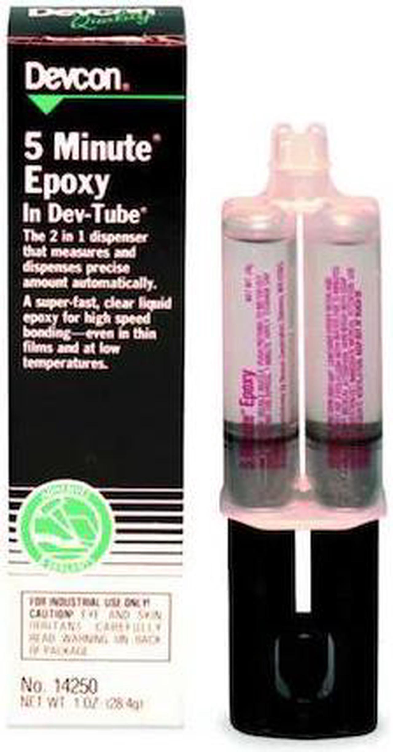 Main image of DEVCON 14250 Epoxy Adhesive, Syringe, 0.85 oz., Amber, 15 min.