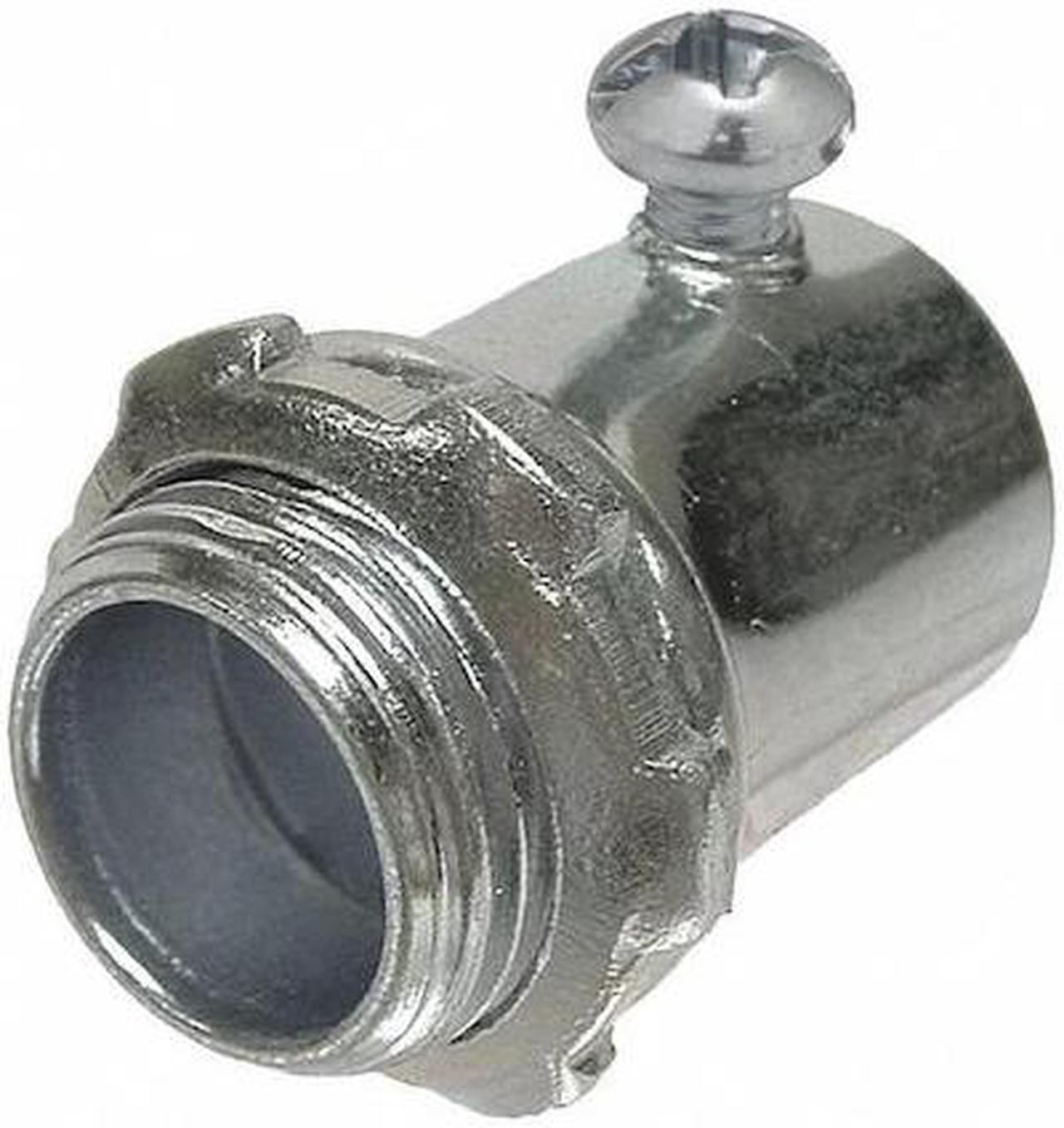 Alt view image 2 of 2 - Raco 1/2" EMT Set Screw Connector, 1-13/32" Overall Length  Includes Clamp 2002