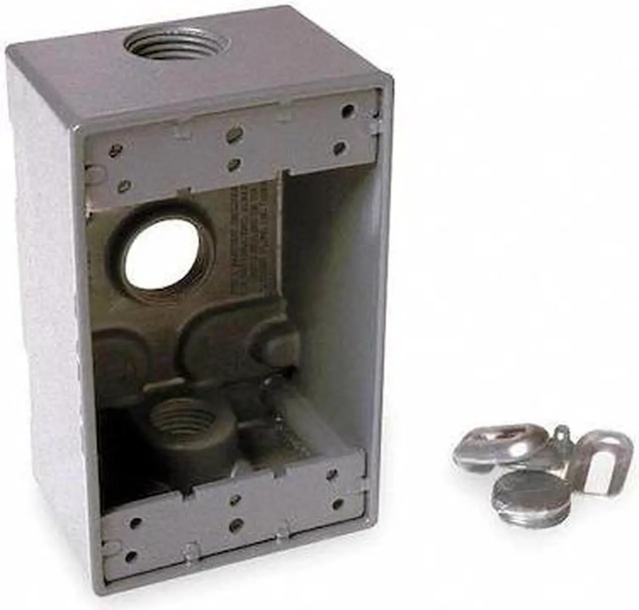 Alt view image 2 of 6 - BELL OUTDOOR 5320-0 Weatherproof Electrical Box, 1 Gang, 1/2 in Hub Size, 3