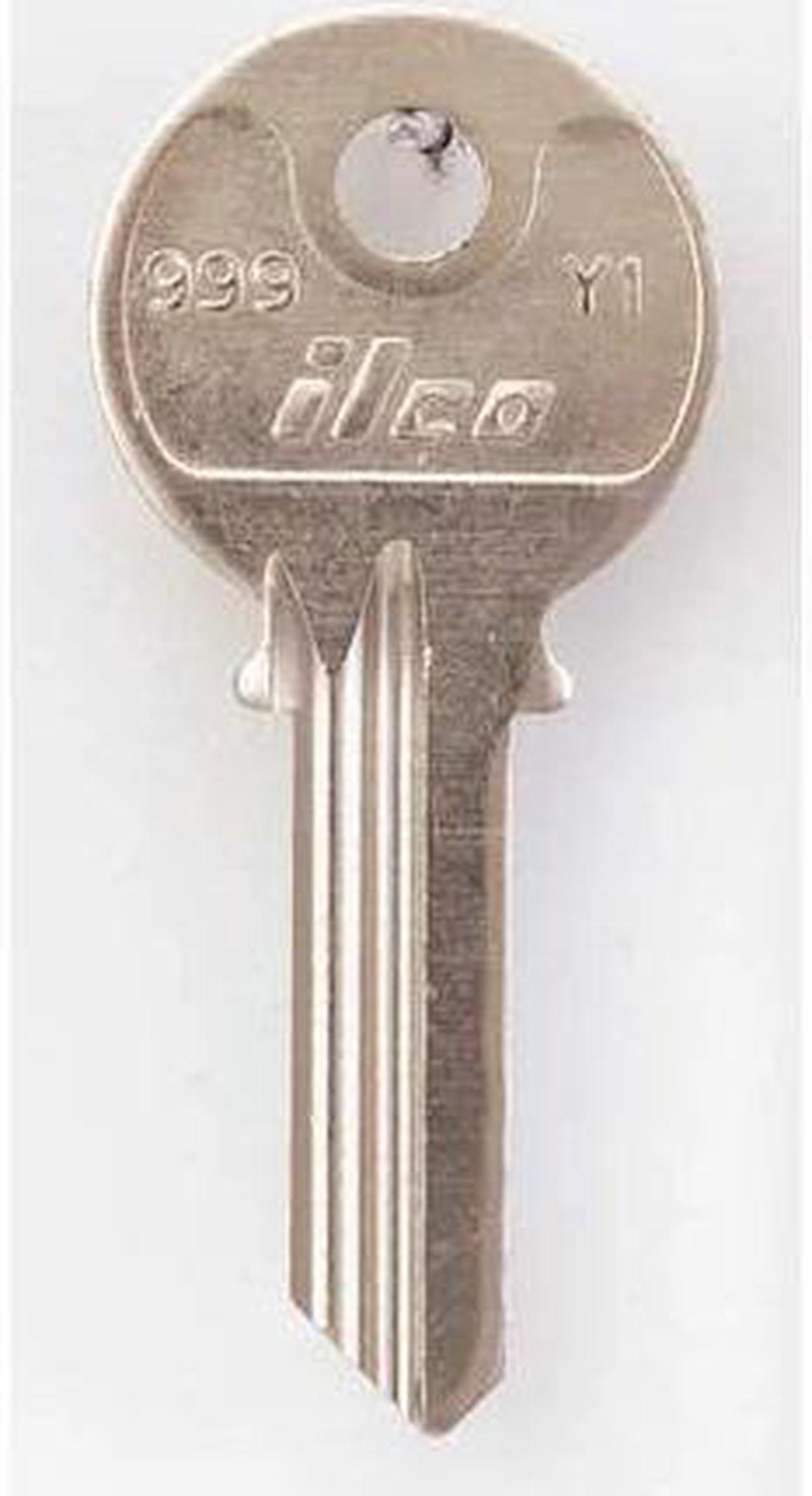 Alt view image 2 of 2 - Key Blank, Brass, Type Y1, 5 Pin, PK 10