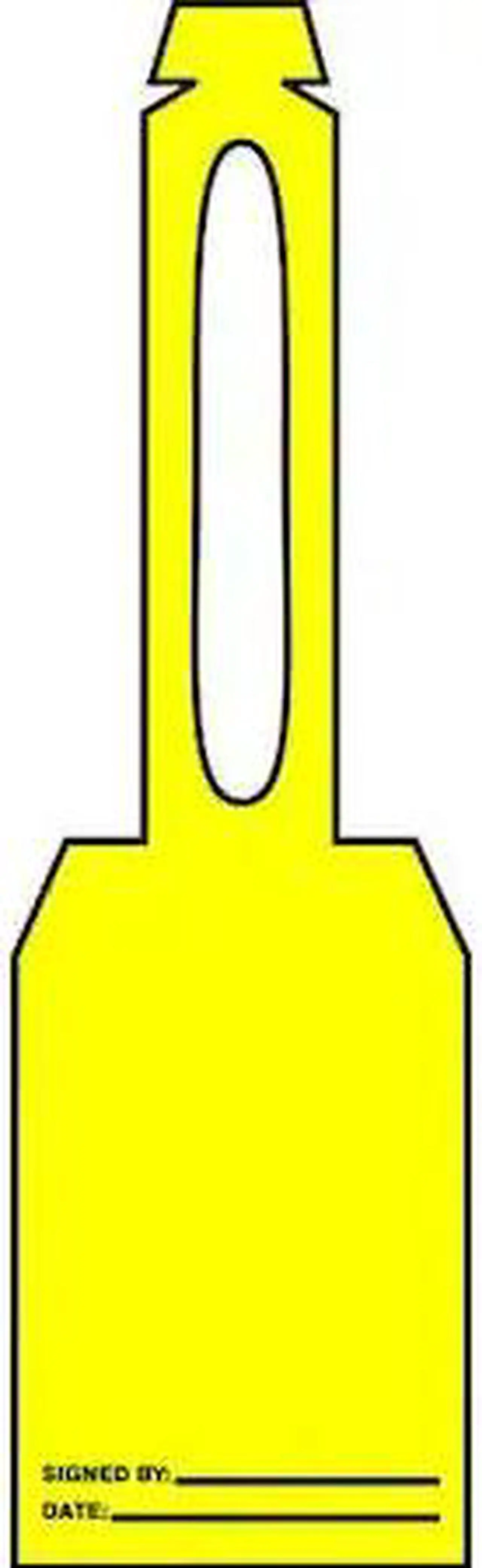 Alt view image 2 of 3 - ACCUFORM TAL375 Tag, Blank, Plastic, 5 3/4 in H x 3 1/4 in W, Yellow,