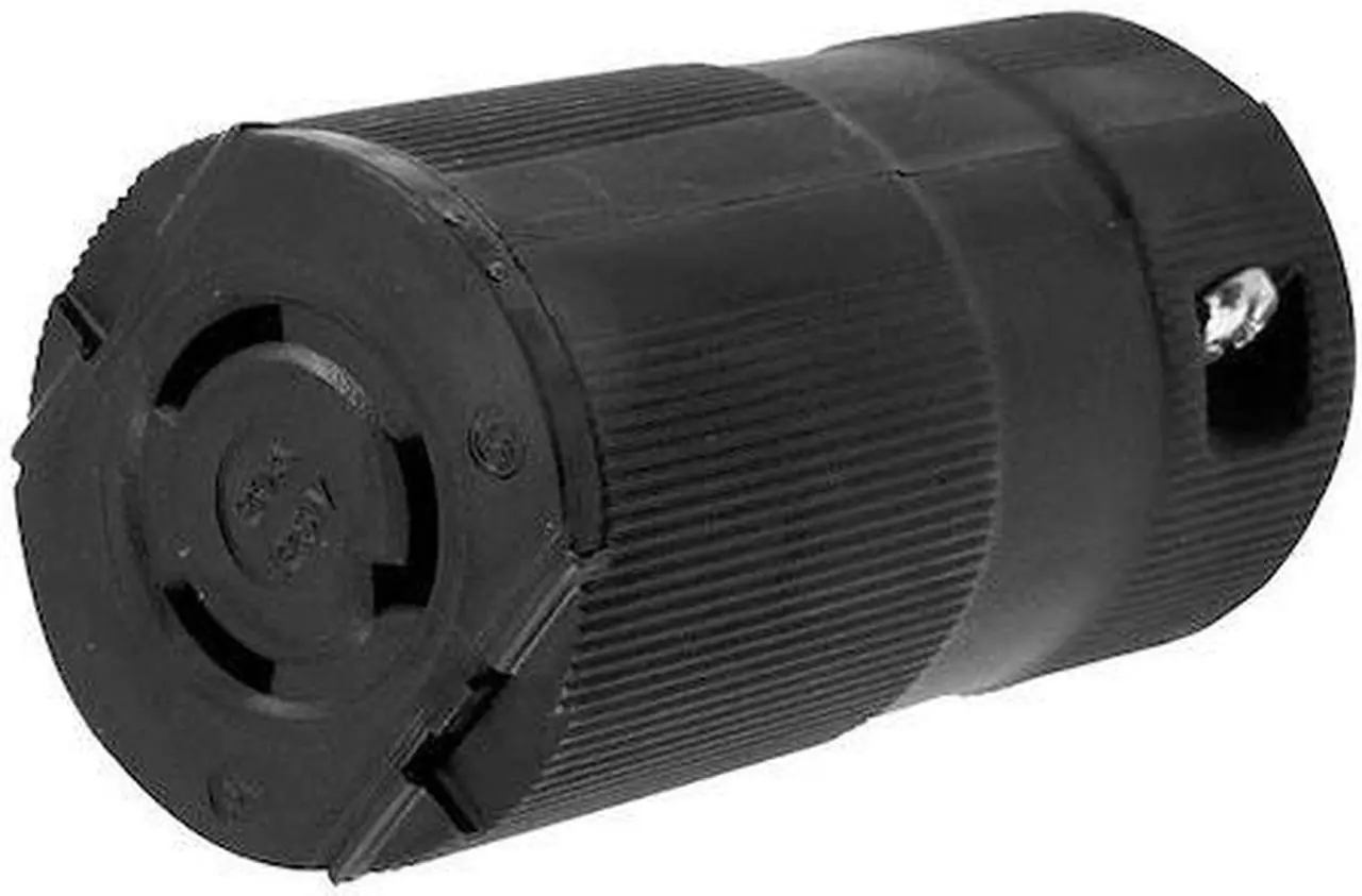 Alt view image 2 of 2 - HUBBELL WIRING DEVICE-KELLEMS HBL2313VBK Locking Connector, L5-20R, 20 A, 125V