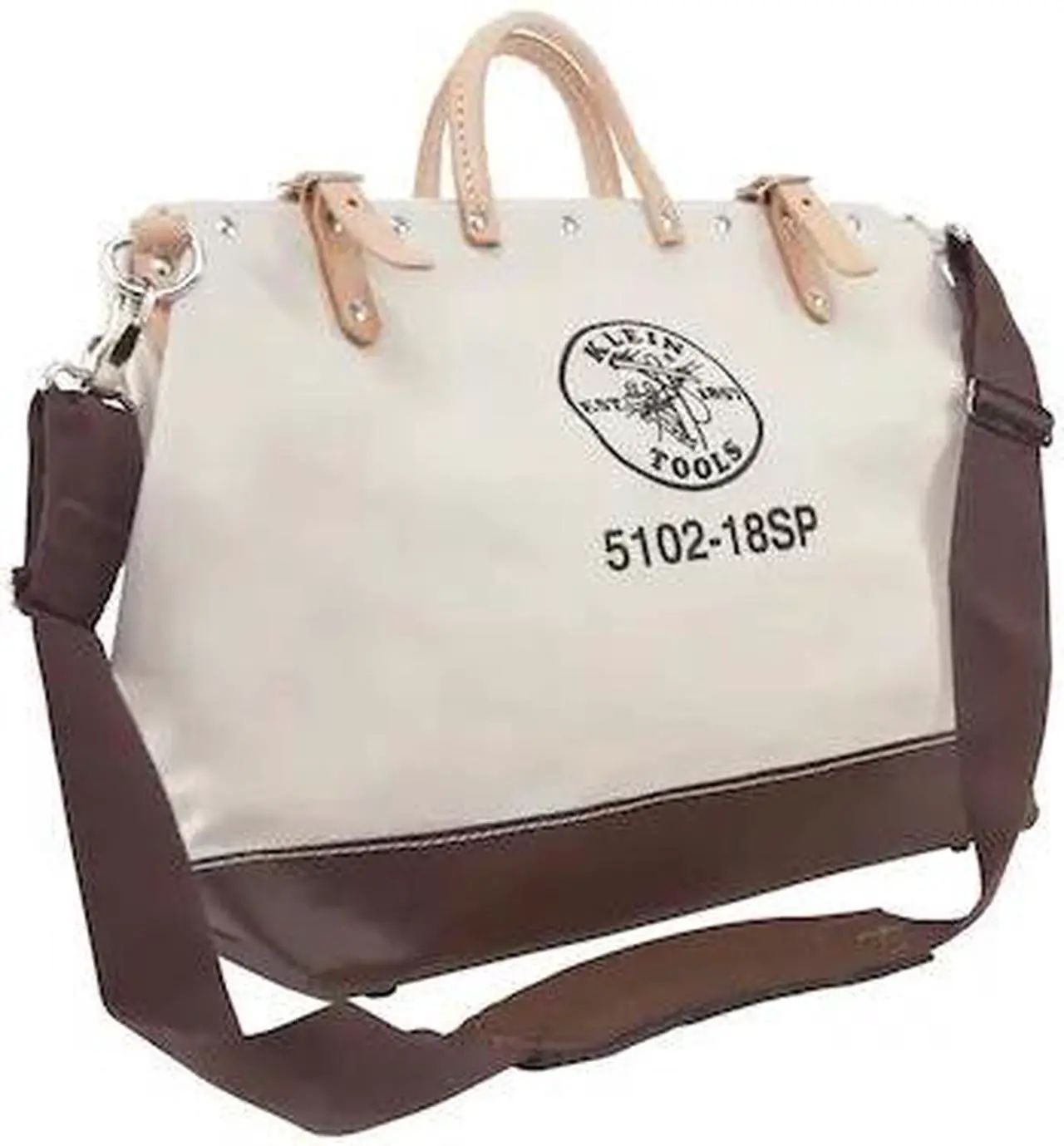 Main image of KLEIN TOOLS 5102-18SP Tool Bag, Brown, Canvas, 13 Pockets