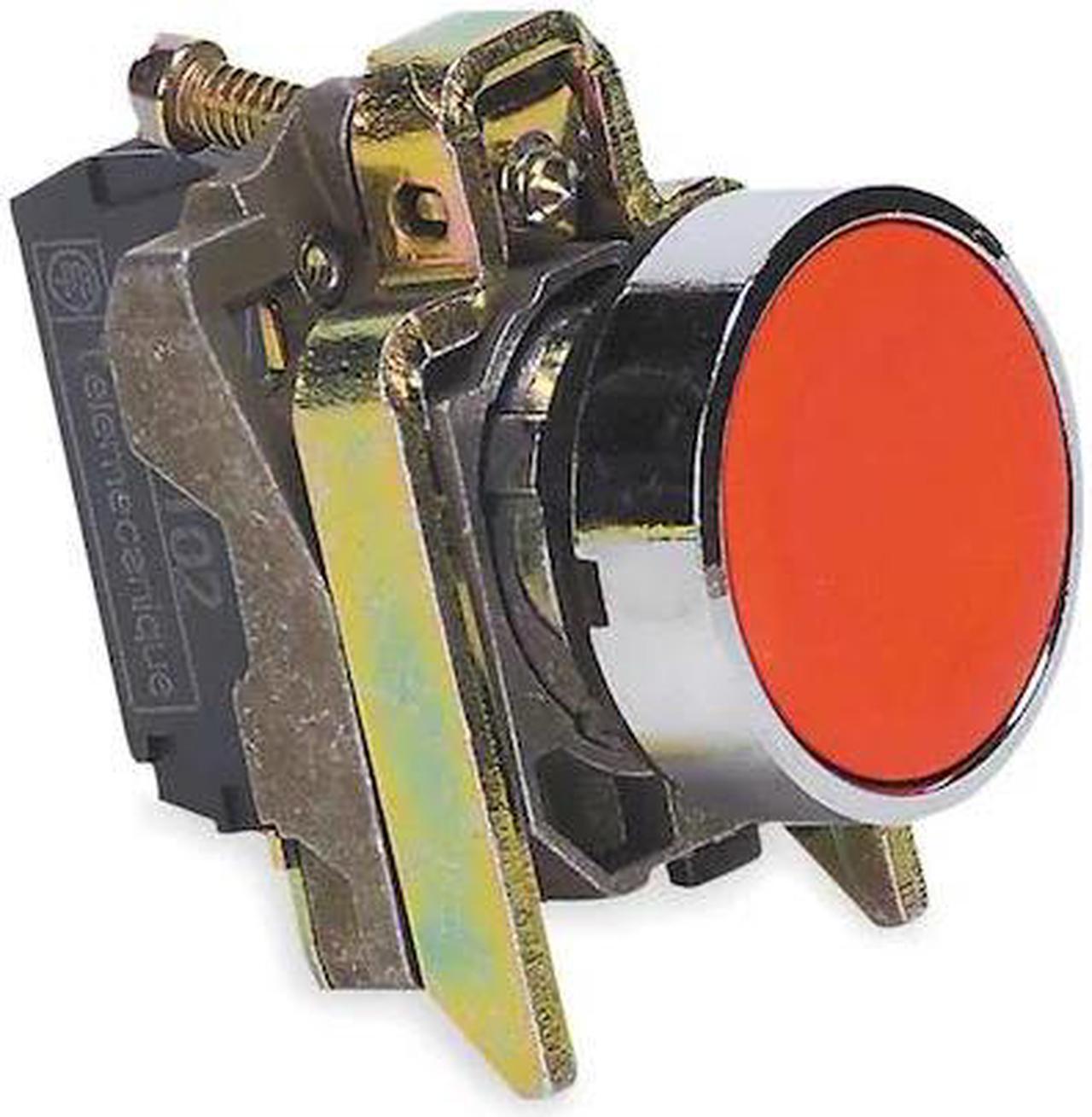 Alt view image 3 of 3 - SCHNEIDER ELECTRIC XB4BA45 Flush Push Button Operator, 22 mm, 1NO/1NC, Red