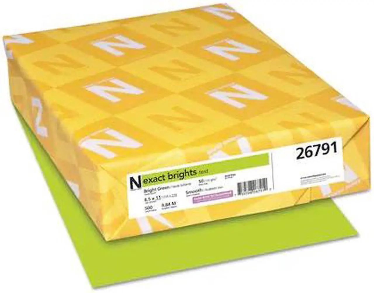 Alt view image 3 of 14 - NEENAH PAPER Exact Brights Paper 8 1/2 x 11 Bright Green 50lb 500 Sheets 26791