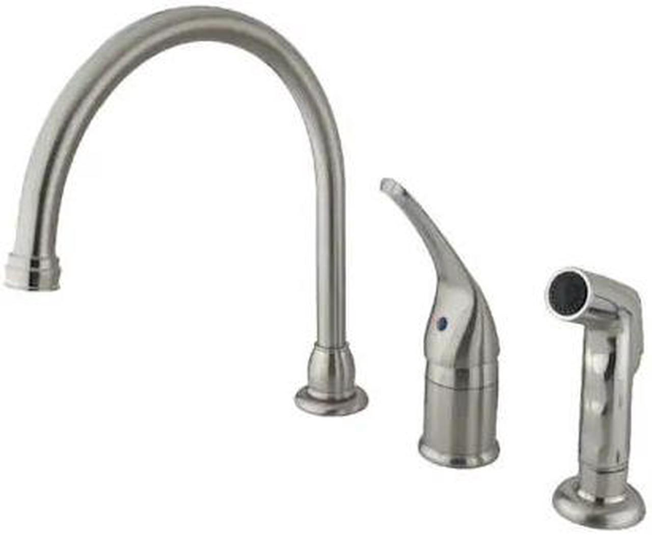Alt view image 2 of 4 - Kingston Brass KB828 Kitchen , Faucet, Satin Nickel