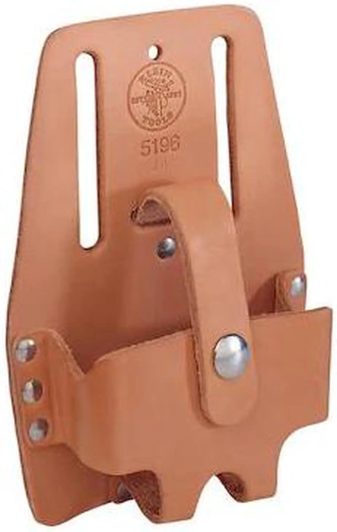 Alt view image 2 of 3 - KLEIN TOOLS 5196 Tool Pouch, Tool Holster, Tan, Leather, 1 Pockets