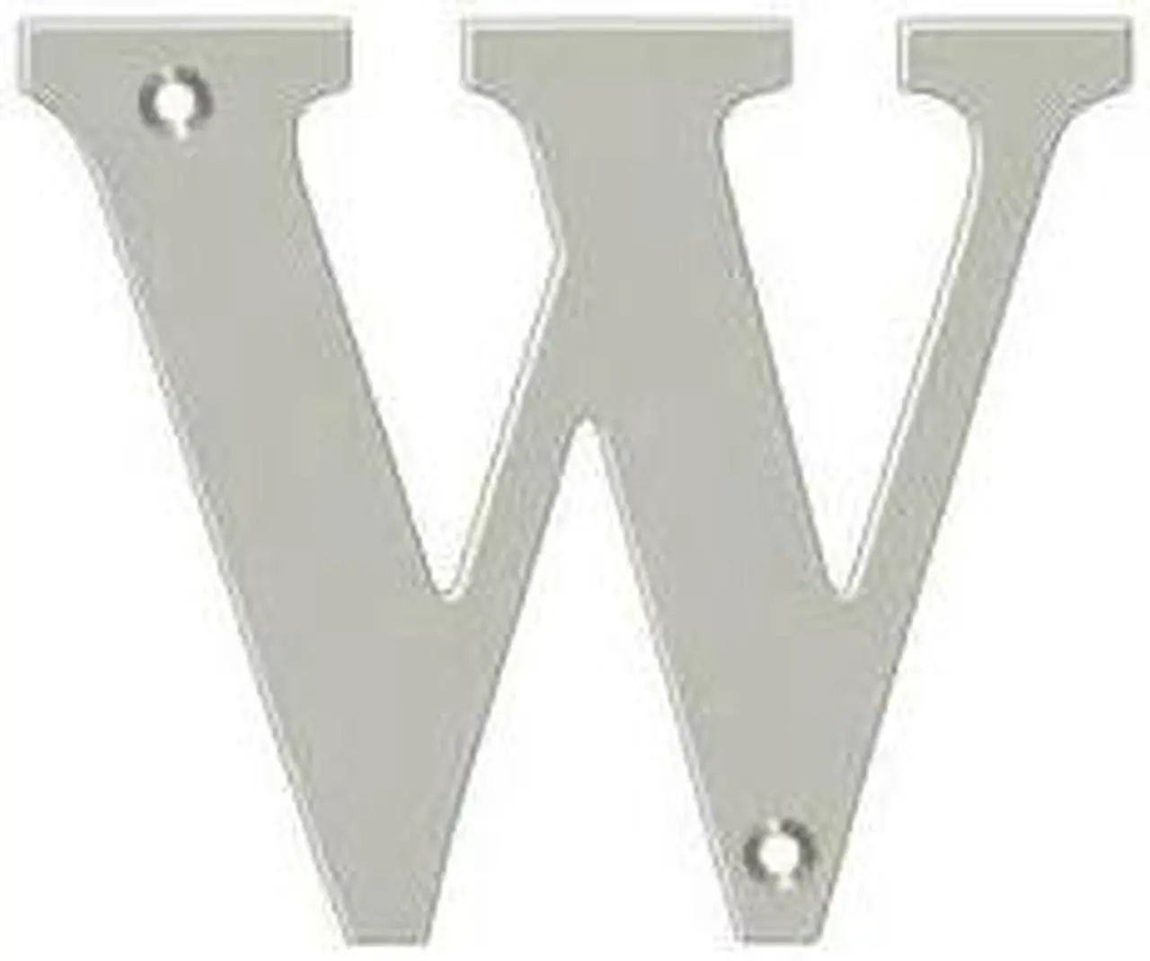 Main image of DELTANA RL4W-15 Residential Letter W Satin Nickel 4"