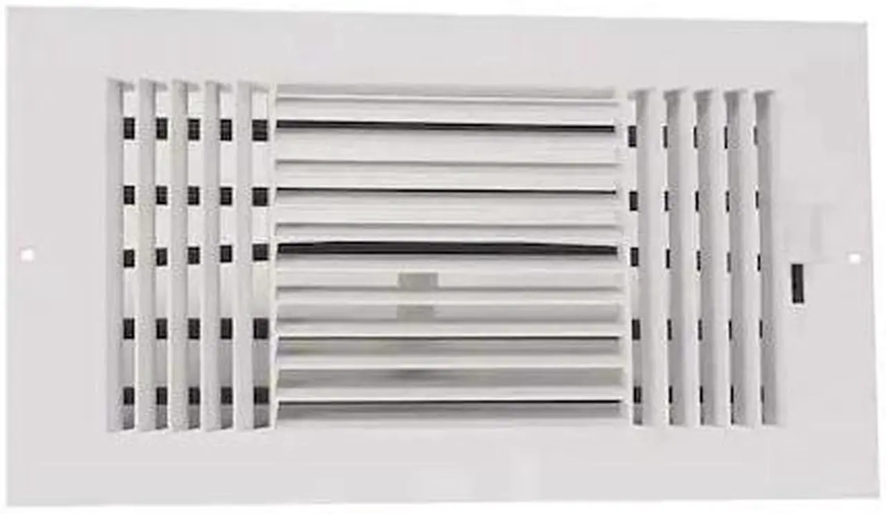 Main image of ZORO SELECT 4JRU3 Sidewall/Ceiling Register 7.75 X 11.75, White, Plastic