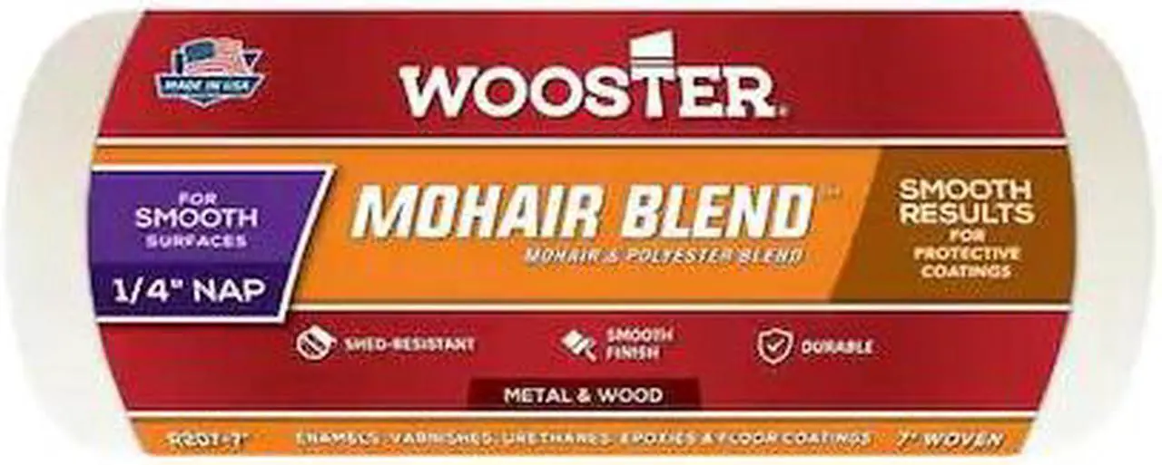 Main image of Wooster Brush Company R207 7 in. Mohair Blend 0.25 in. Nap Roller Cover