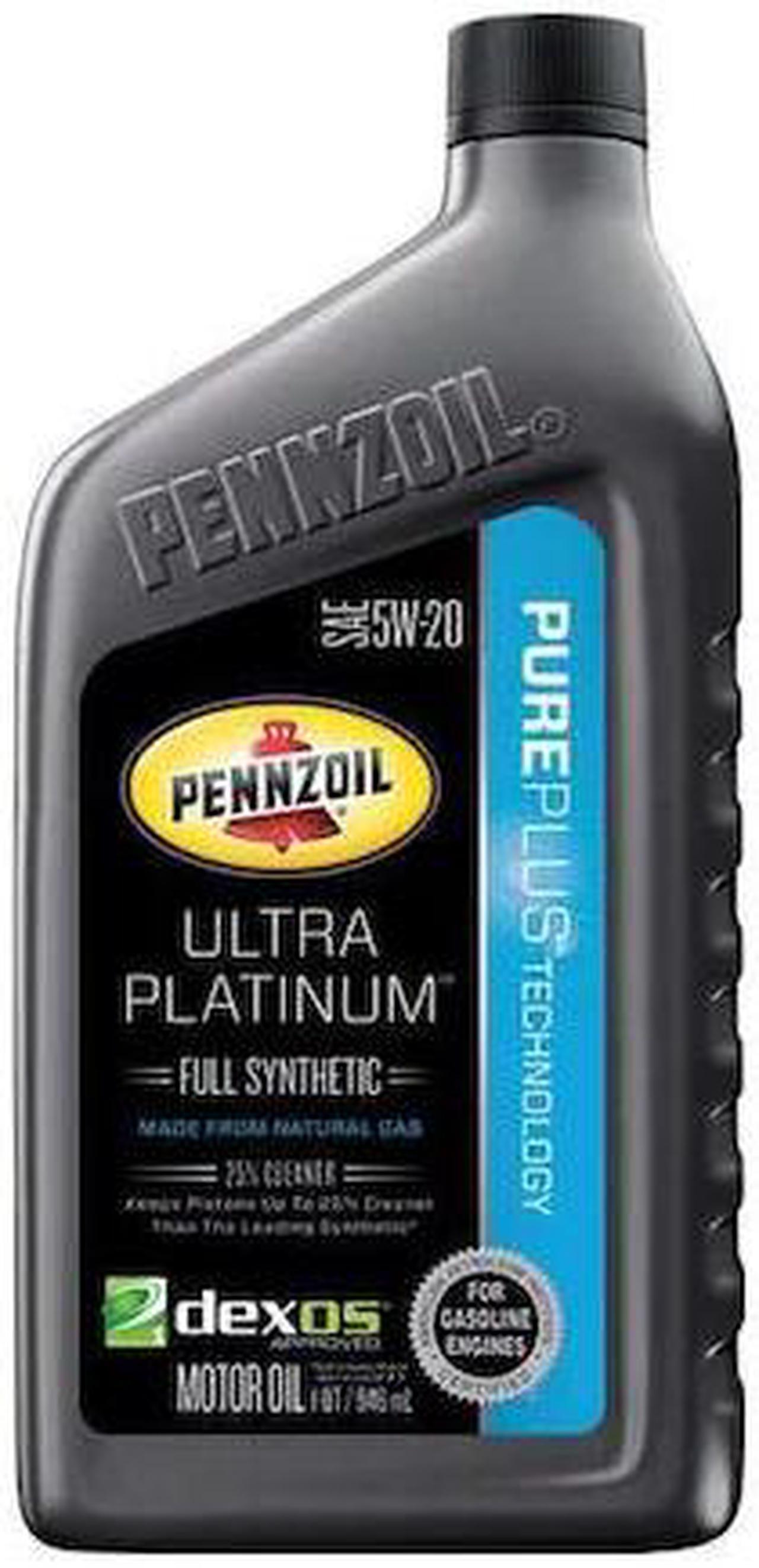 Main image of PENNZOIL 550040863 Engine Oil, 5W-20, Synthetic, Ultra Platinum, 1 Qt.