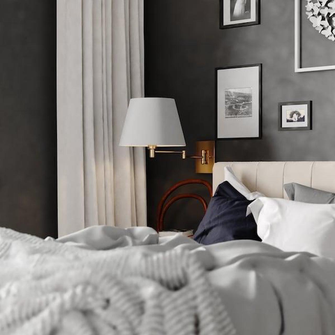 Alt view image 6 of 7 - VAXCEL W0261 Chapeau Swing Arm Light Brass