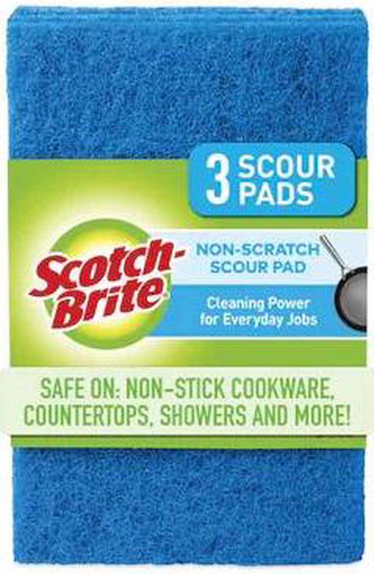 Main image of SCOTCH-BRITE 62310 Non-Scratch Scour Pads, Size 3 x 6, Blue, PK10