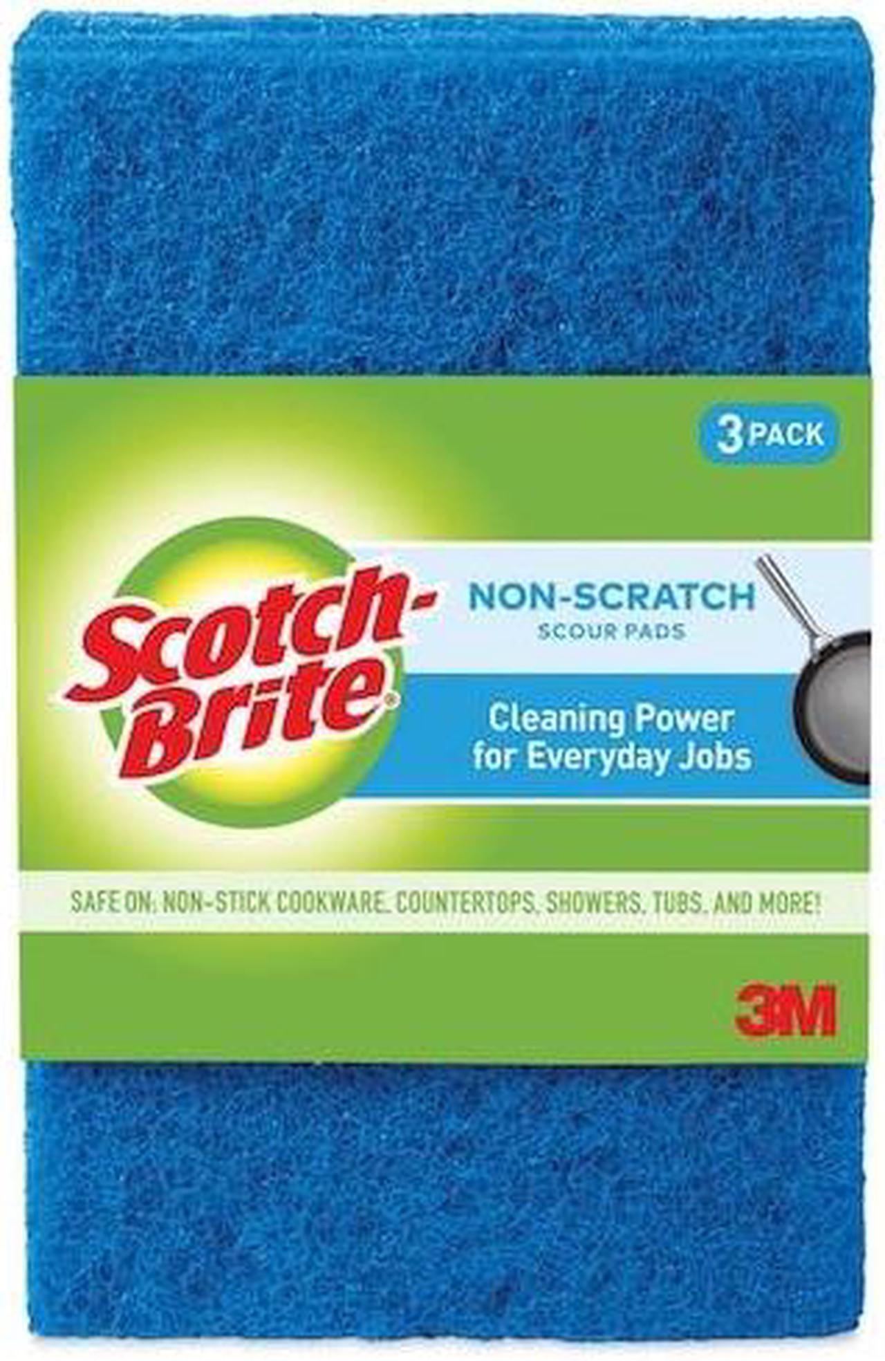Alt view image 3 of 7 - SCOTCH-BRITE 62310 Non-Scratch Scour Pads, Size 3 x 6, Blue, PK10