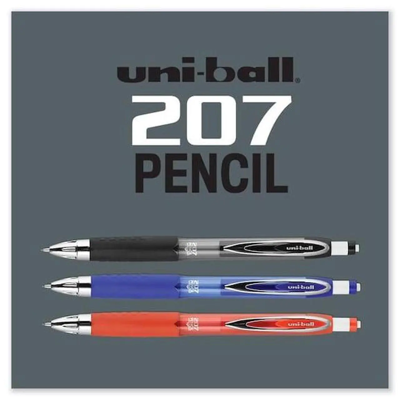 Alt view image 6 of 10 - Uni-ball 207 Mechanical Pencil, 0.7 mm, HB (#2), Black Lead, Blue Barrel, Dozen