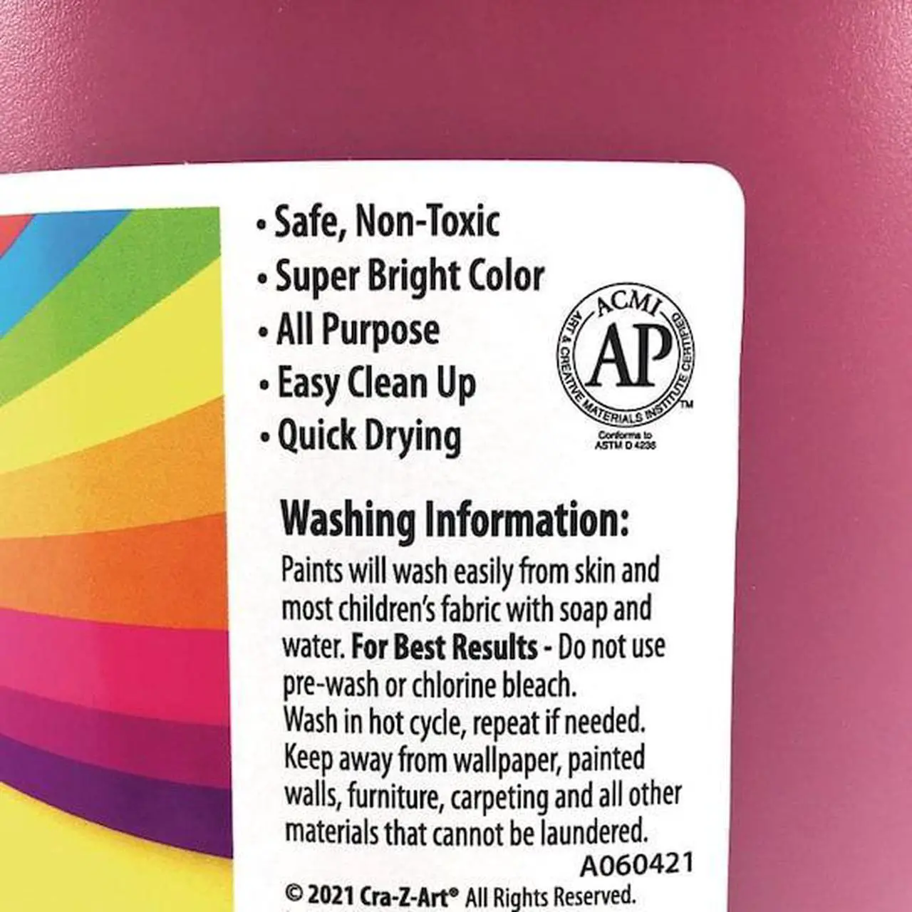 Alt view image 7 of 10 - Washable Kids Paint Red 1 gal Bottle 760052