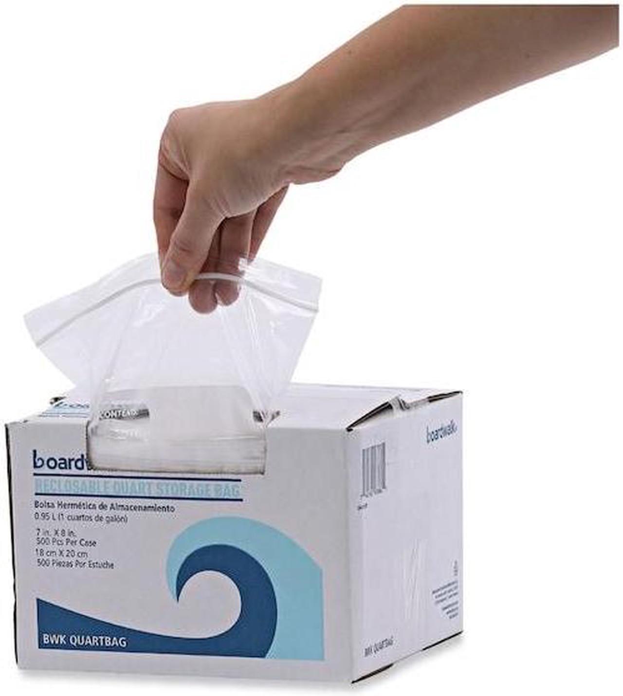 Alt view image 11 of 17 - Boardwalk Reclosable Food Storage Bags 1 qt Clear LDPE 6 1/2 x 5.88 500/Box