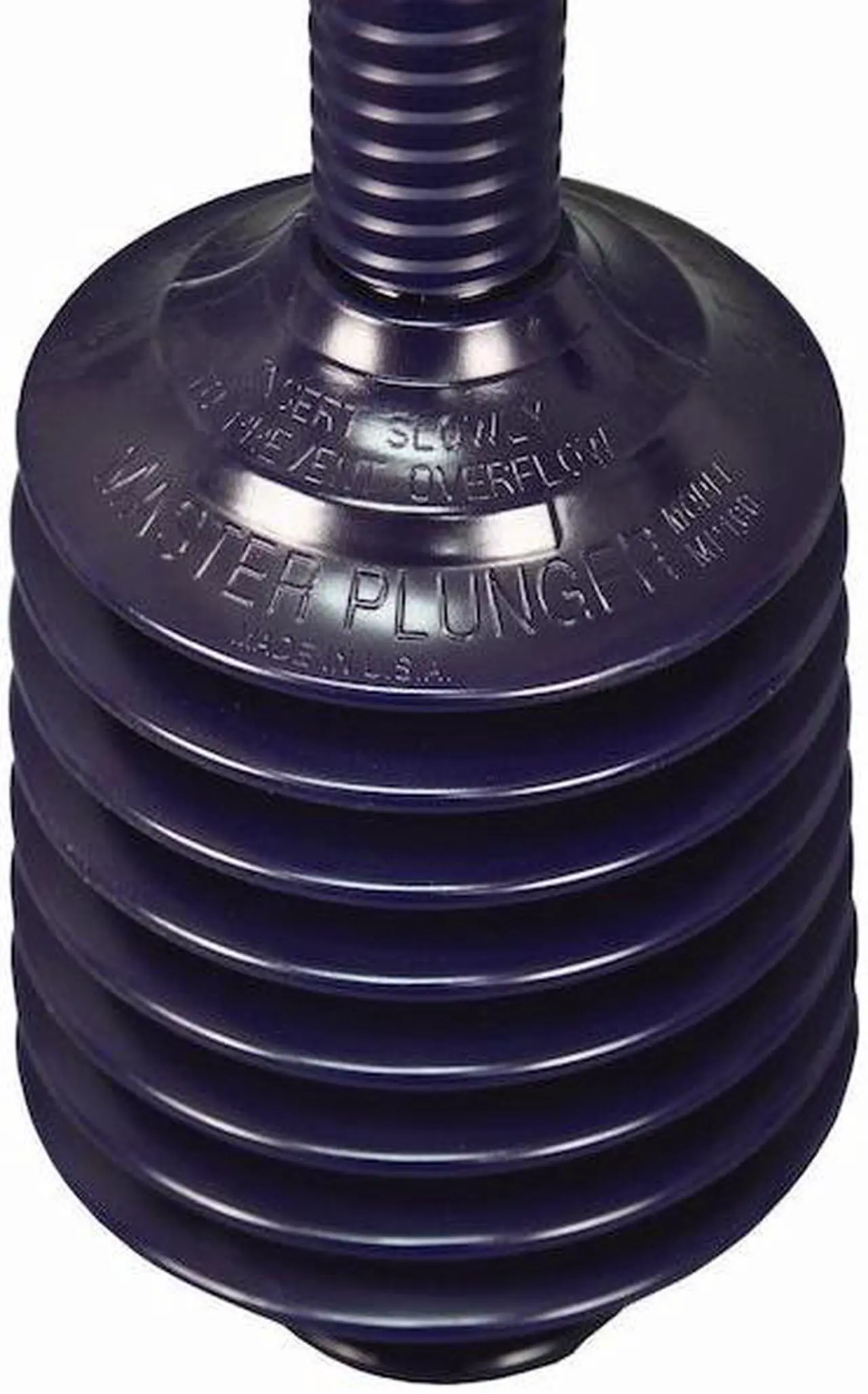 Alt view image 9 of 11 - Impact Plunger Deluxe Splash Proof 25"Lx2-3/4"D Dk. Blue 9205