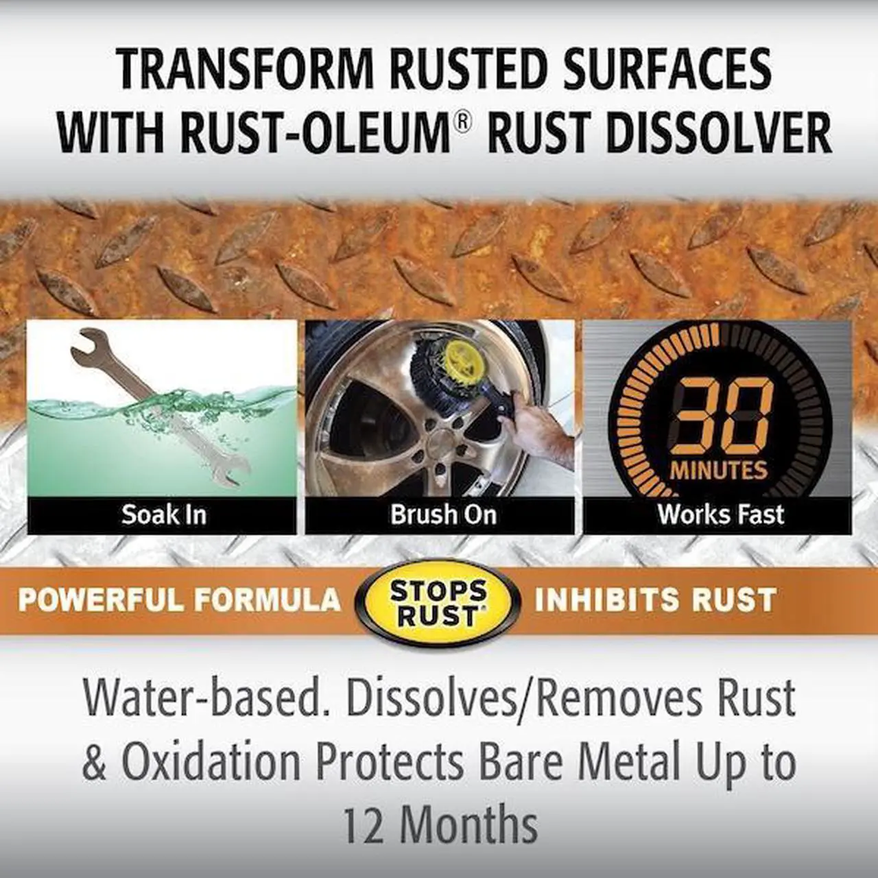Alt view image 3 of 8 - RUST-OLEUM 286746 1 gal. Clear Water Rust Converter