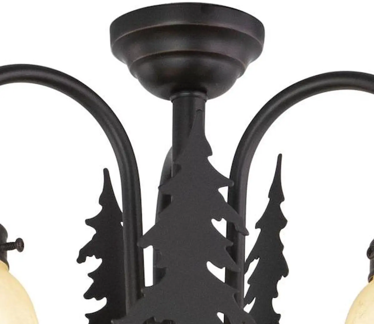 Alt view image 2 of 6 - VAXCEL LK55516BBZ-C Yosemite 3L LED Bronze Rustic Tree Mini Chandelier or Fan