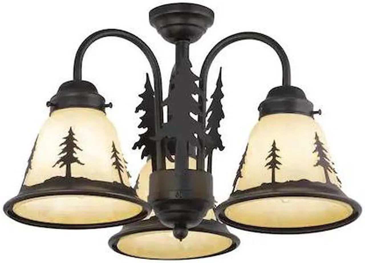 Main image of VAXCEL LK55516BBZ-C Yosemite 3L LED Bronze Rustic Tree Mini Chandelier or Fan