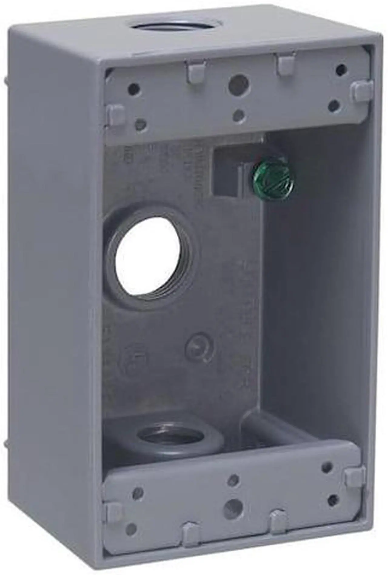 Alt view image 3 of 6 - BELL OUTDOOR 5320-0 Weatherproof Electrical Box, 1 Gang, 1/2 in Hub Size, 3
