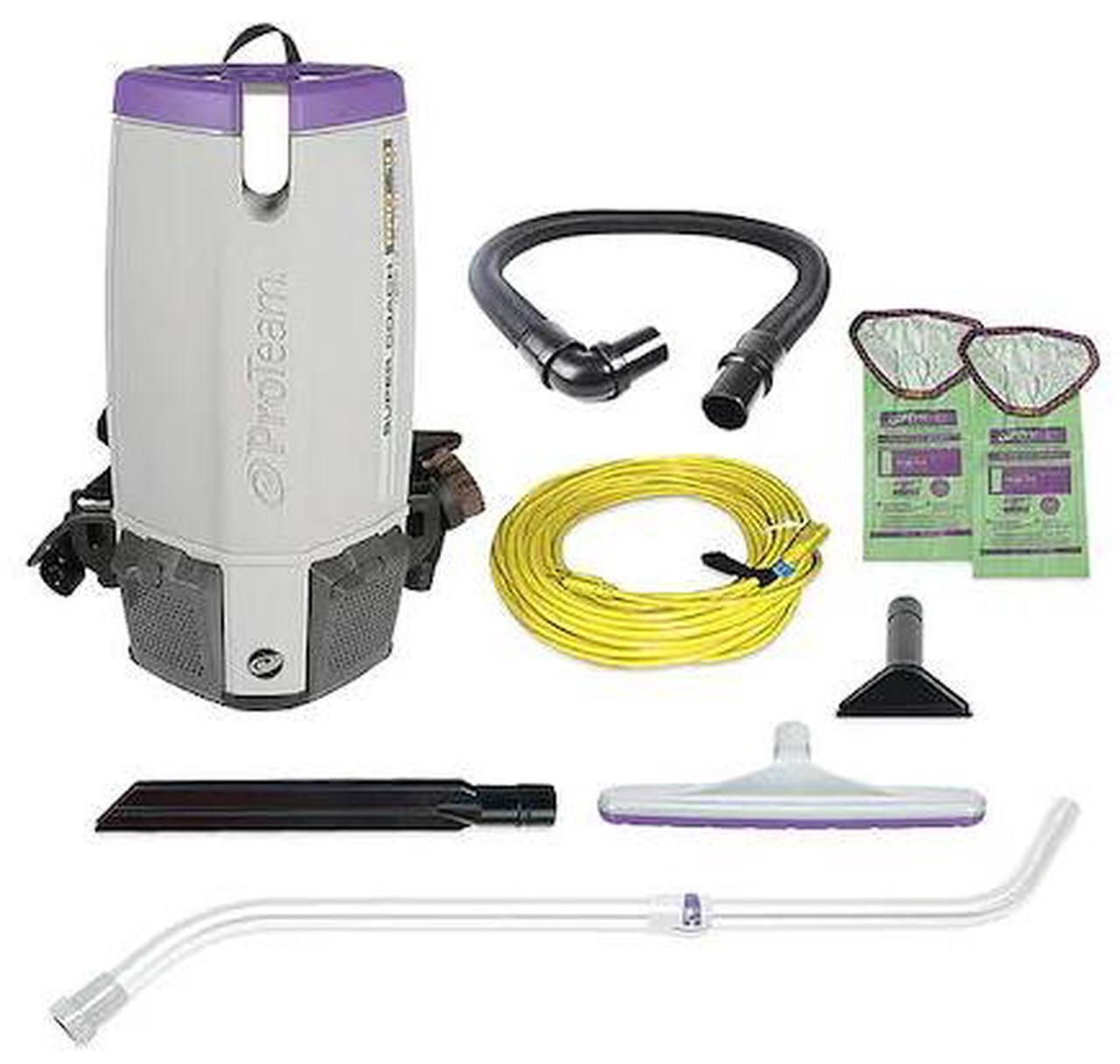 Alt view image 2 of 6 - ProTeam PTE107303  ProTeam Super Coach Pro 10, 10 Qt. Backpack Vacuum with Xover Multi-Surface and Telescoping Wand Tool Kit