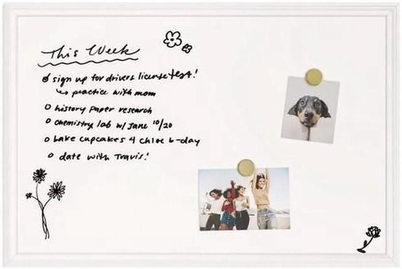 Alt view image 16 of 20 - Magnetic Dry Erase Board, 30 x 20 Inches, White D?cor Frame UBR2071U0001