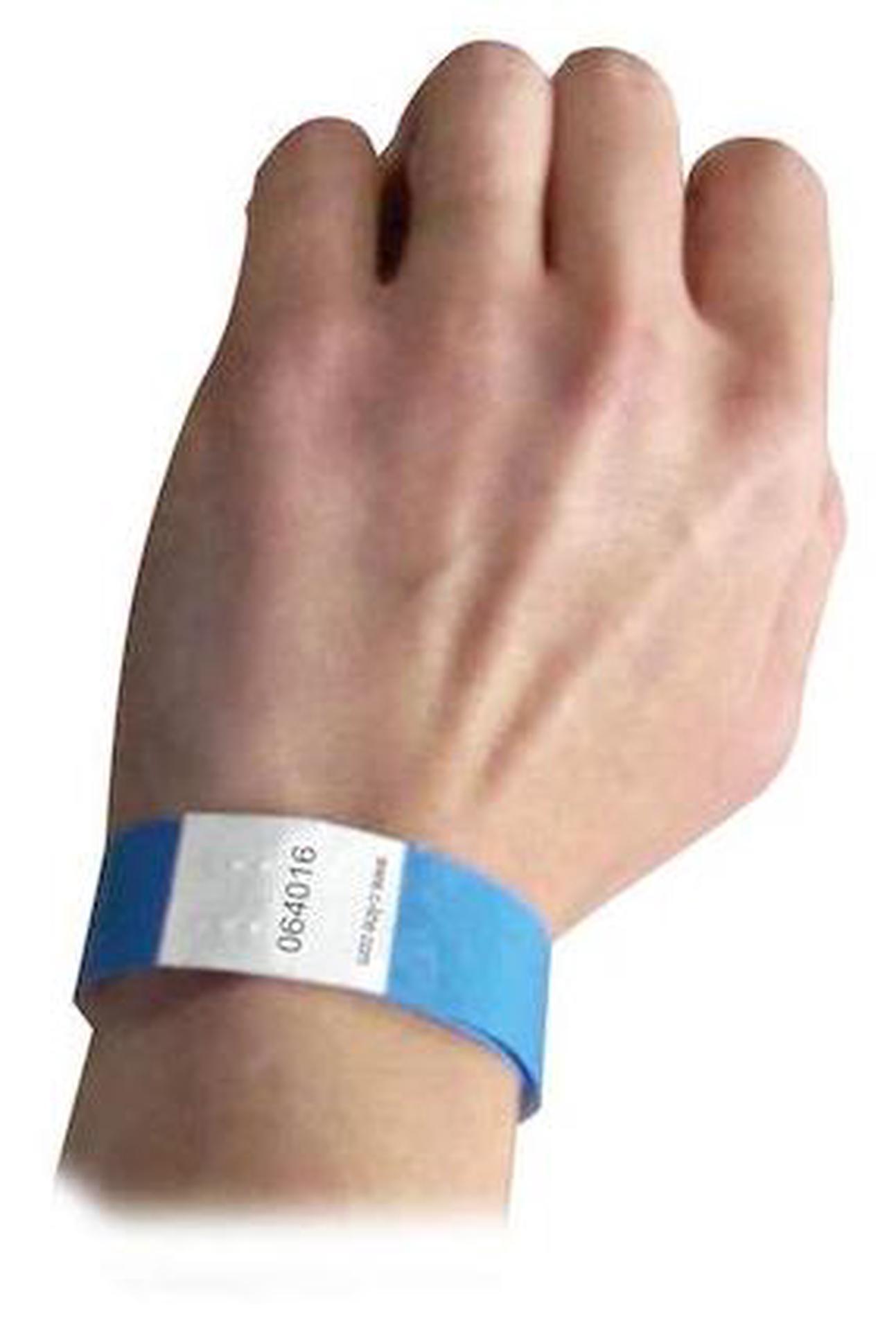 Main image of C-LINE PRODUCTS 89105 DuPont Tyvek Security Wristbands, Blue, 100PK