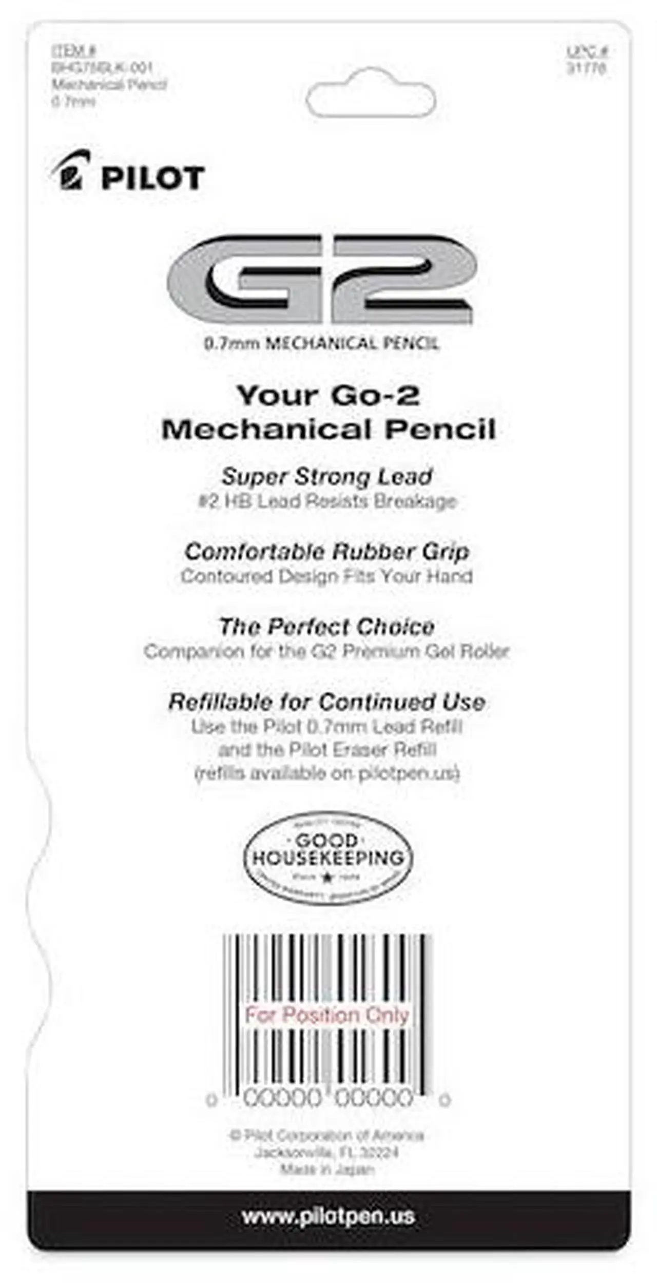 Alt view image 6 of 7 - Pilot Pen 31776 0.7 mm Mechanical Pencil with Lead & Erasers - Black, Lime, Purple, Turquoise & Periwinkle, Pack of 5