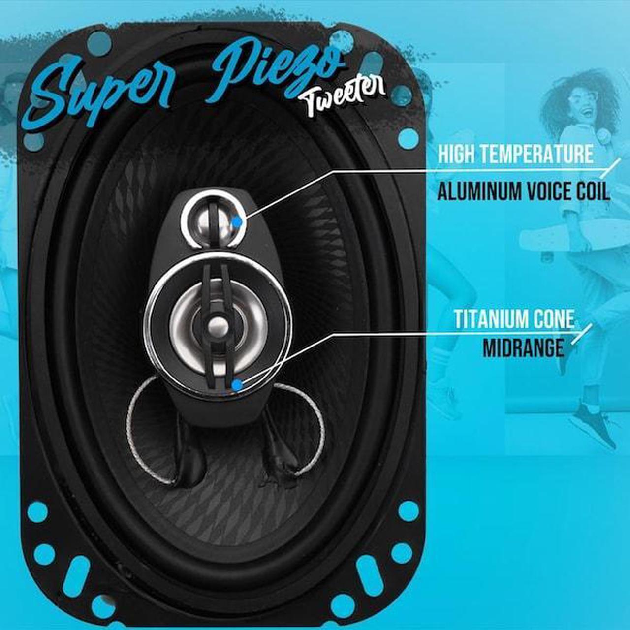 Alt view image 5 of 8 - Pyle 3-Way Universal Car Stereo Speakers - 400W 6 X 8 Triaxial Loud Pro Audio Car Speaker Universal Oem Quick Replacement Component Speaker Vehicle Door/Side Panel Mount Compatible Pl6183Bk (Pair)