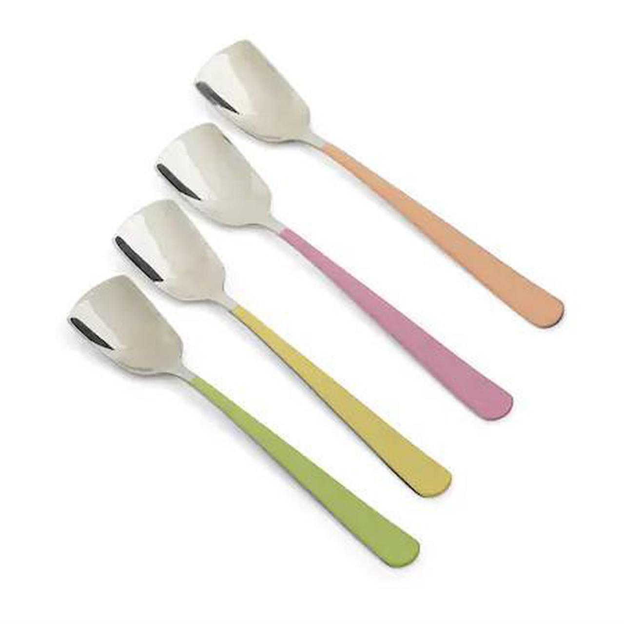 Alt view image 2 of 2 - RSVP International Ice Cream Tool Collection Dishwasher Safe, Large Handle, Spoon S/4-Colorful, Stainless Steel