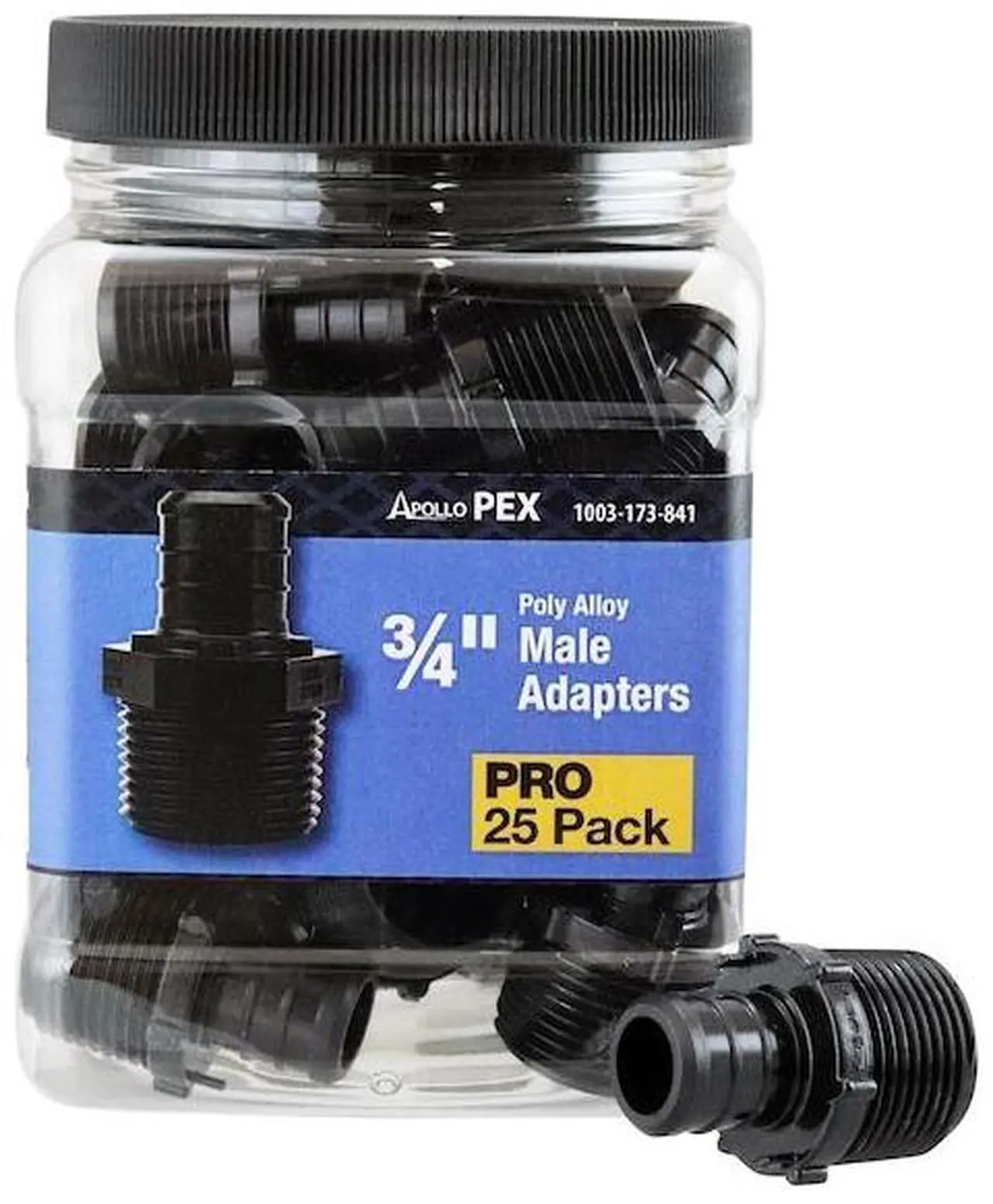 Alt view image 2 of 6 - APOLLO PXPAM3425JR 3/4 in. Plastic PEX Barb x Male Pipe Thread Adapter Jar