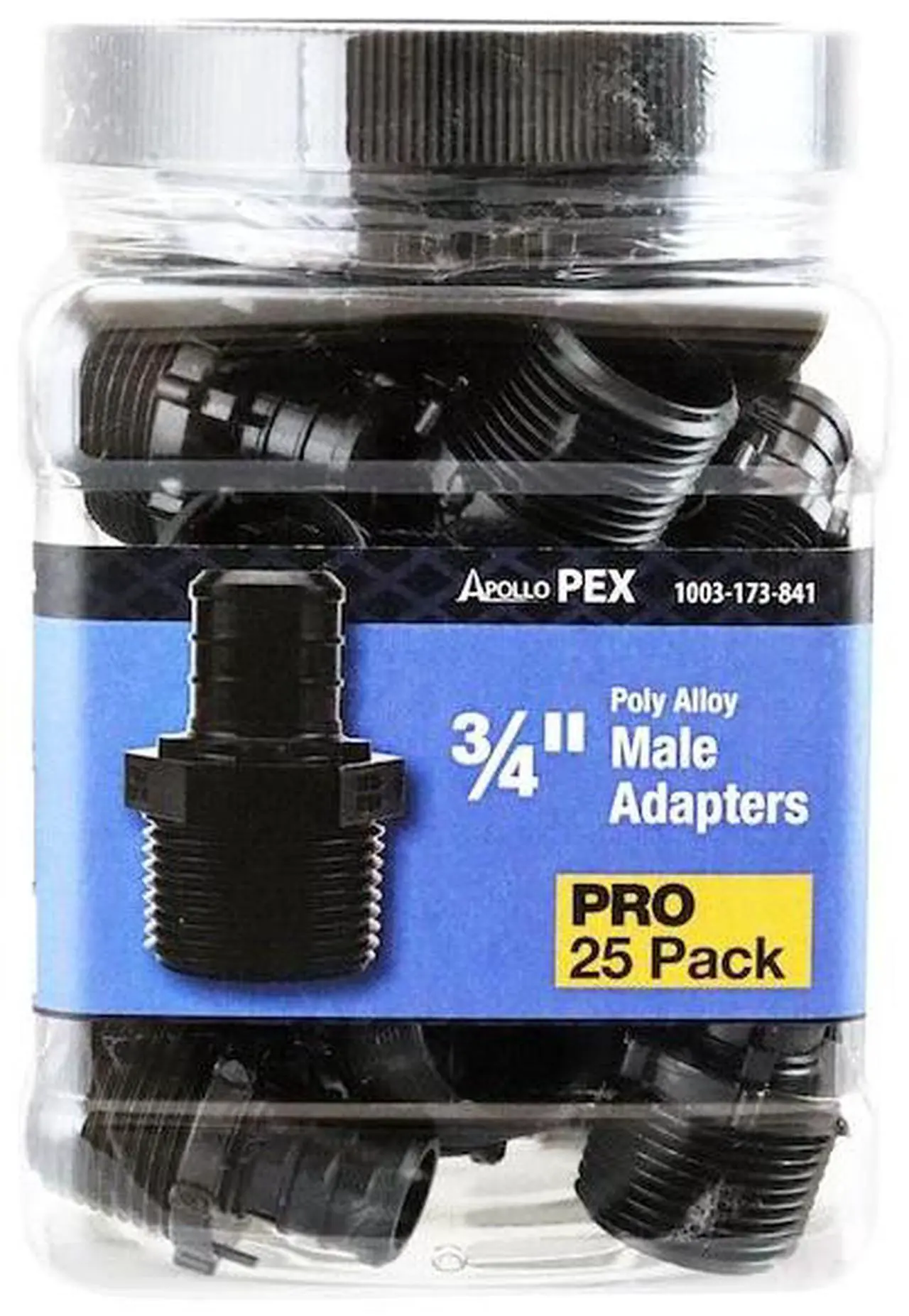 Alt view image 4 of 6 - APOLLO PXPAM3425JR 3/4 in. Plastic PEX Barb x Male Pipe Thread Adapter Jar