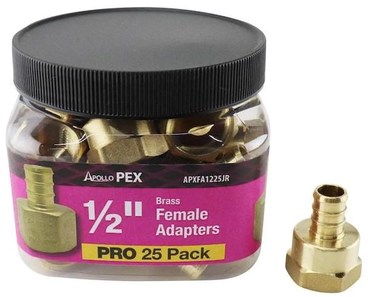 Alt view image 2 of 7 - APOLLO APXFA1225JR 1/2 in. Brass PEX Barb x 1/2 in. Female Pipe Thread Adapter