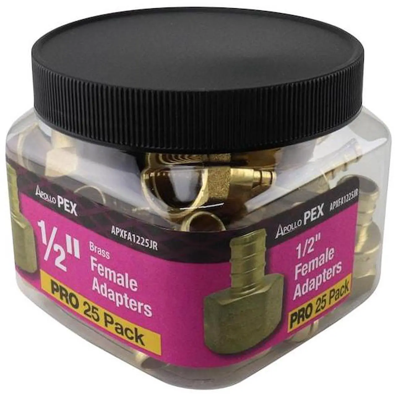 Alt view image 3 of 7 - APOLLO APXFA1225JR 1/2 in. Brass PEX Barb x 1/2 in. Female Pipe Thread Adapter