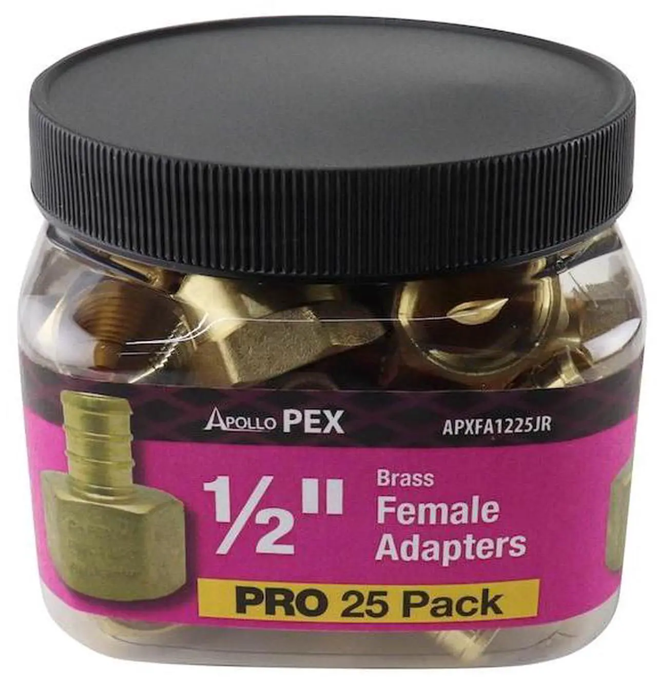 Alt view image 4 of 7 - APOLLO APXFA1225JR 1/2 in. Brass PEX Barb x 1/2 in. Female Pipe Thread Adapter