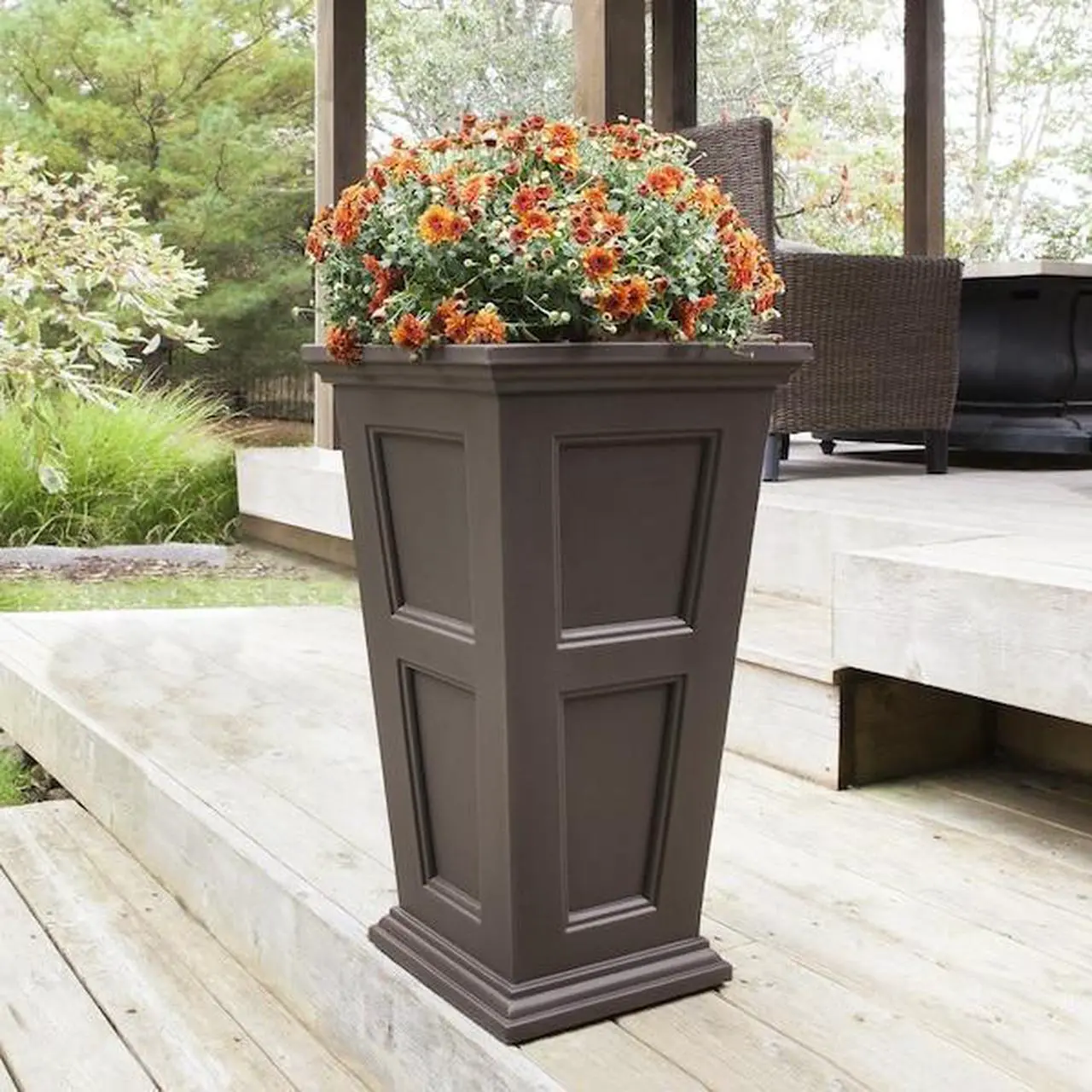 Alt view image 2 of 4 - MAYNE 8806-ES Fairfield 34 Tall Planter, Espresso