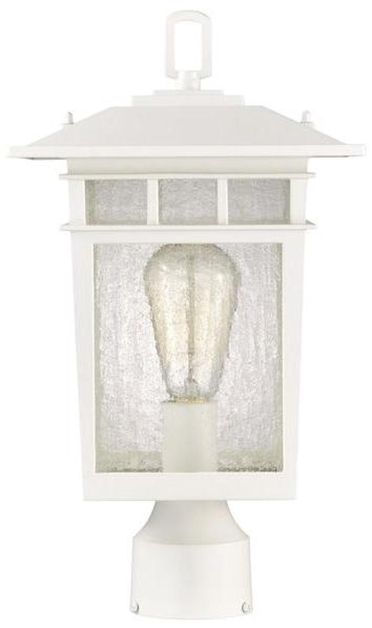 Alt view image 4 of 7 - NUVO 60/5951 Cove Neck Outdoor Large Post Lantern 1 Light White Finish