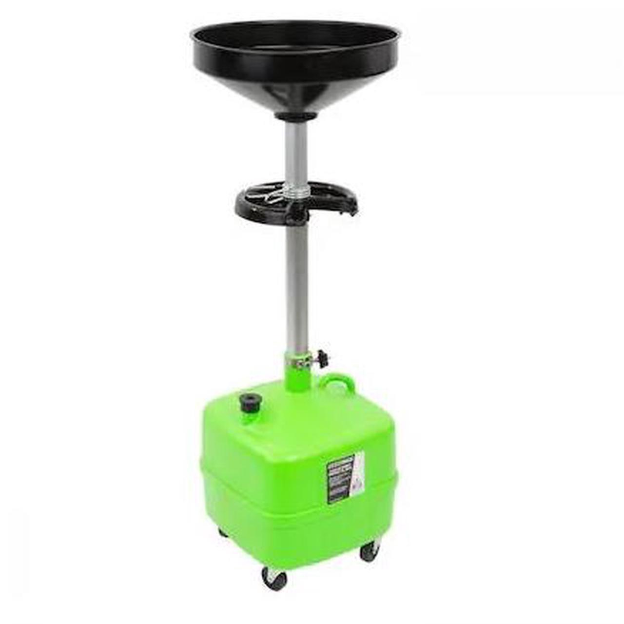 Alt view image 2 of 4 - OEMTOOLS 87032 9 Gallon Upright Portable Oil Lift Drain with Oil Pan Funnel, for Changing Car and Truck Motor Oil, Adjustable Height, Oil Drain Container