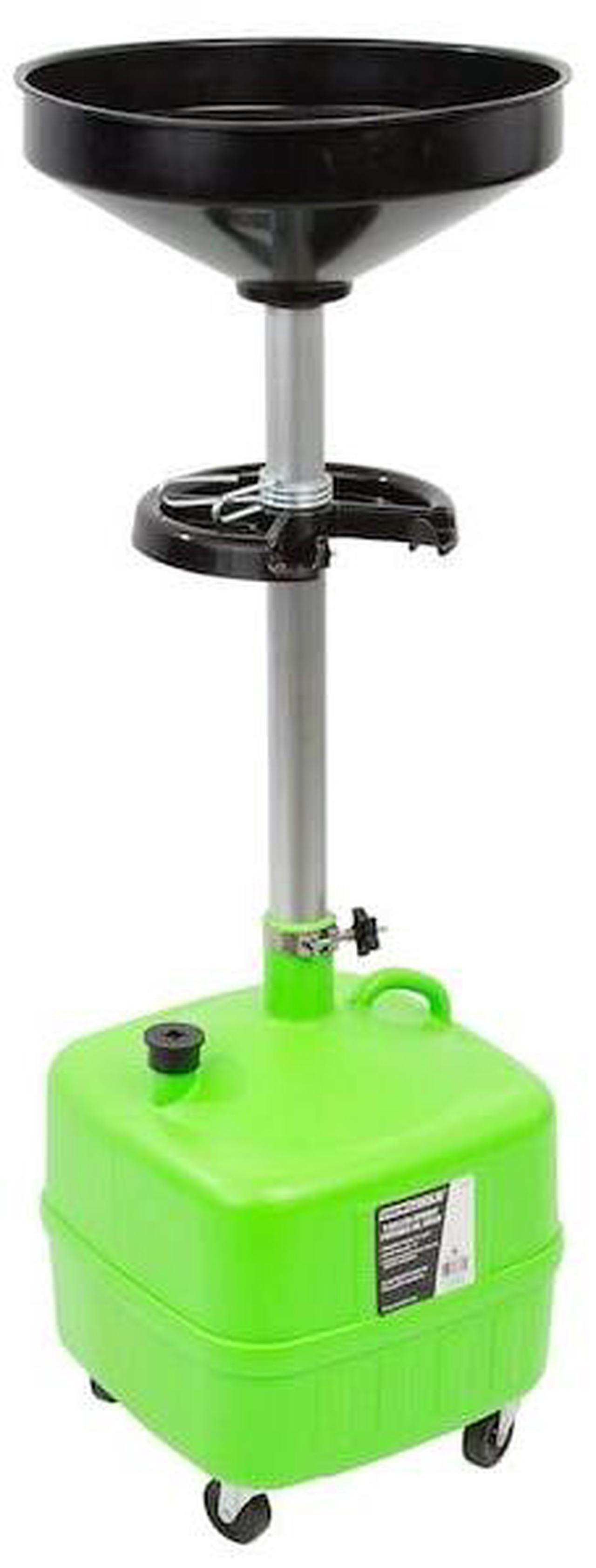 Alt view image 3 of 4 - OEMTOOLS 87032 9 Gallon Upright Portable Oil Lift Drain with Oil Pan Funnel, for Changing Car and Truck Motor Oil, Adjustable Height, Oil Drain Container