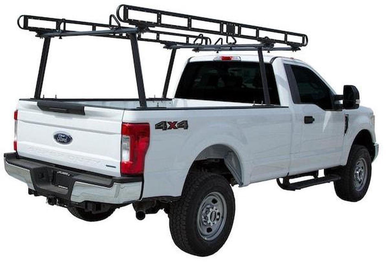 Alt view image 2 of 3 - BUYERS PRODUCTS 1501410 Black Powder-Coated Aluminum Truck Ladder Rack