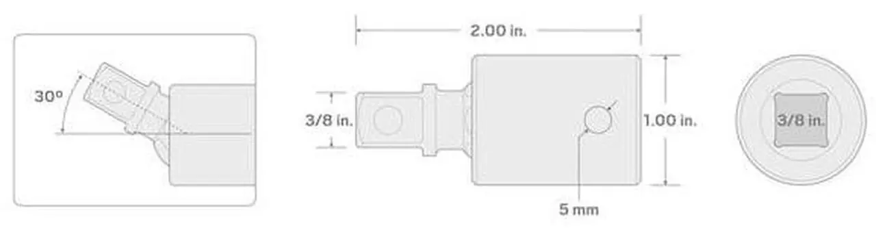 Alt view image 7 of 7 - TEKTON SIA12102 3/8 Inch Drive Impact Universal Joint