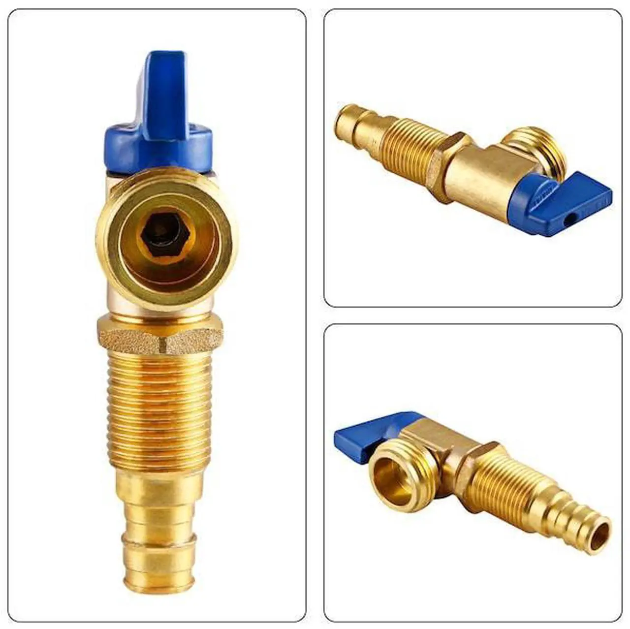 Alt view image 4 of 7 - EVERFLOW 541F Washing Machine Replacement Valve 1/2" PEX A Inlet x 3/4" MHT