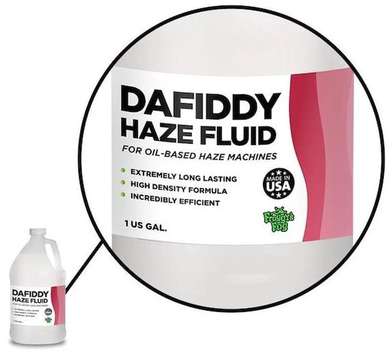 Alt view image 7 of 7 - FROGGY'S FOG DS-DF-1 DaFiddy Haze Fluid for DF-50 Hazers - 1 Gallon