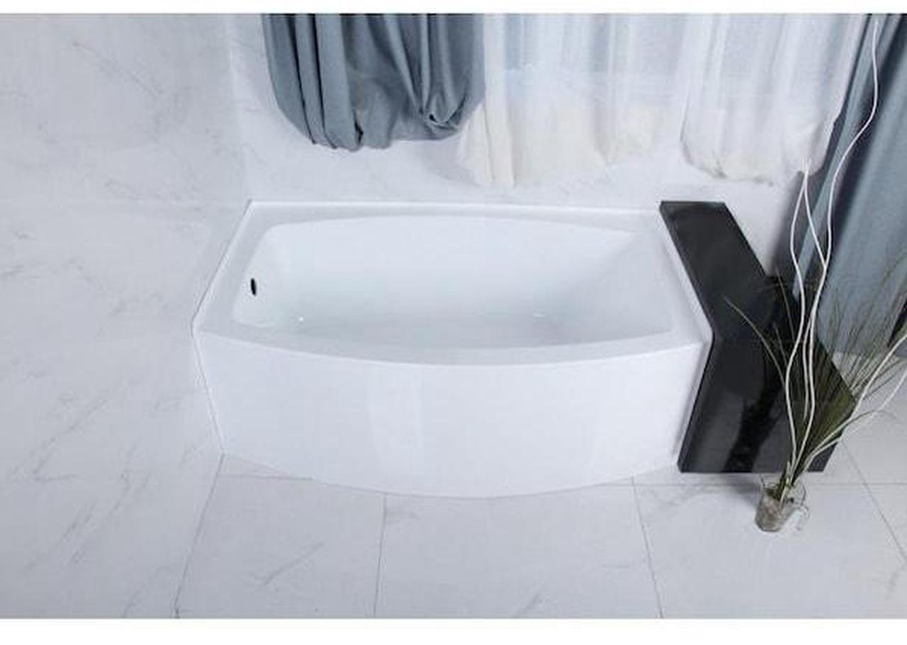 Alt view image 3 of 3 - AQUA EDEN VTDR603022L Alcove Bathtubs, 60 L, 35 W, White, Acrylic