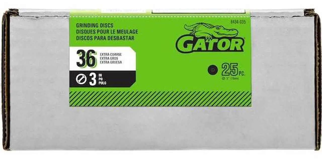 Alt view image 3 of 3 - GATOR FINISHING 8434035 Mini Grinding Disc,3 In.,36 Grit,PK25
