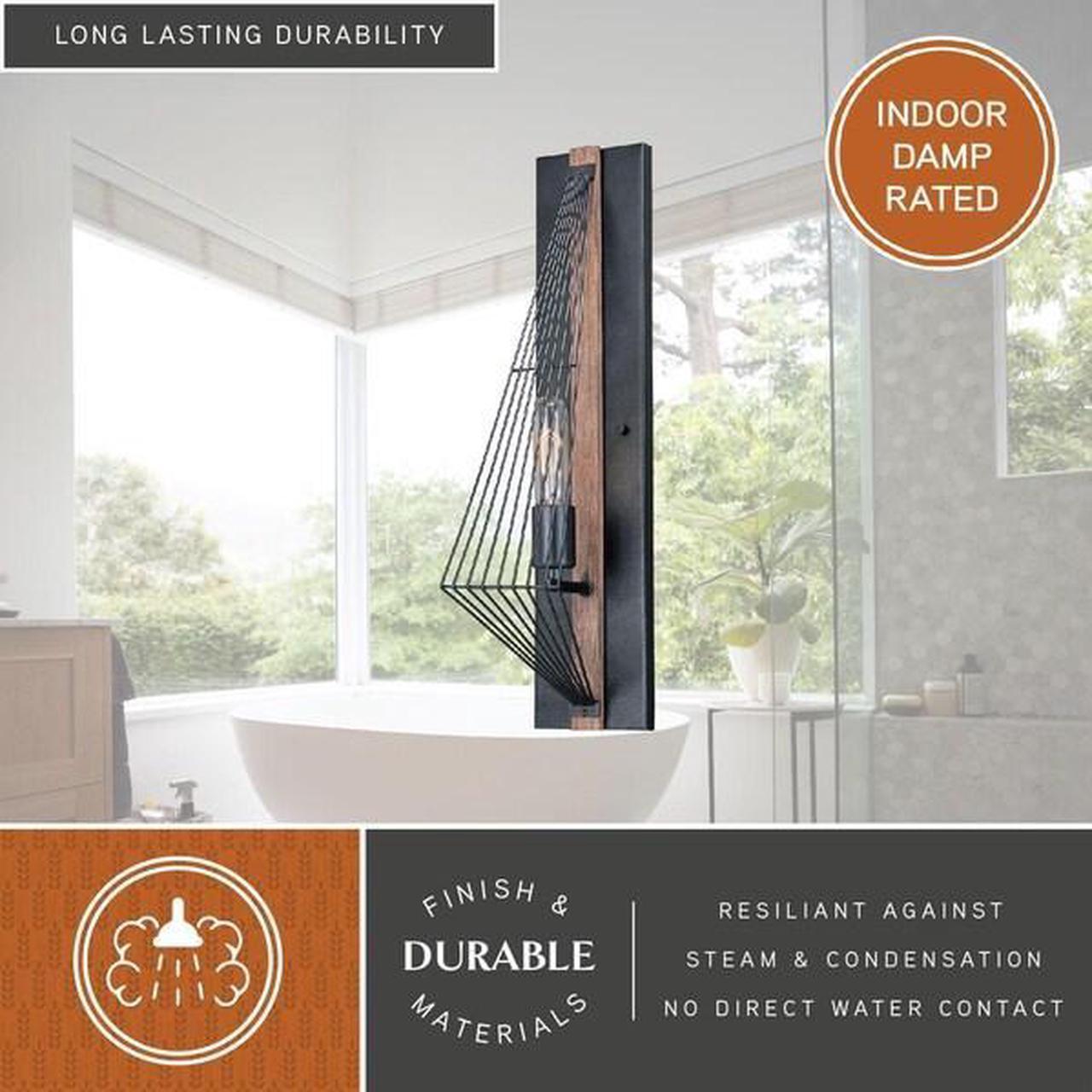 Alt view image 2 of 7 - VAXCEL W0252 Dearborn 1L Light Oak/Black Iron