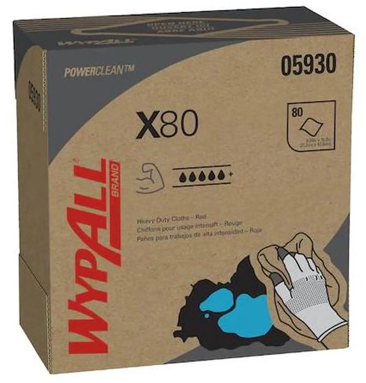 Alt view image 5 of 11 - Kimberly Clark KIM05930 Scott Heavy Duty Cloth - Box of 100